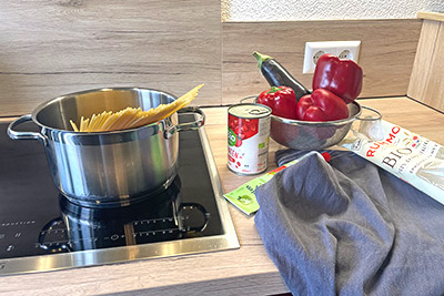 Voll ausgestattete Küche