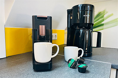 Kapsel-Kaffeemaschine und Filter-Kaffeemaschine